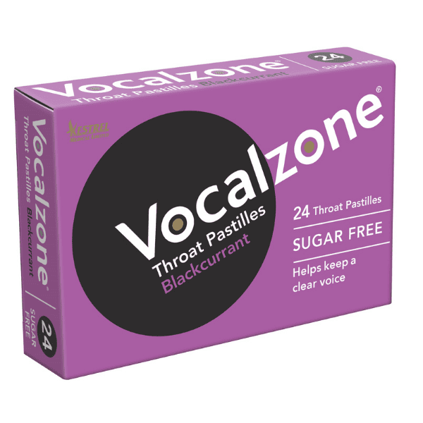 Vocalzone Throat Pastilles - Blackcurrant Sugar Free