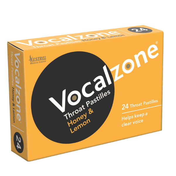 Vocalzone Throat Pastilles - Honey & Lemon