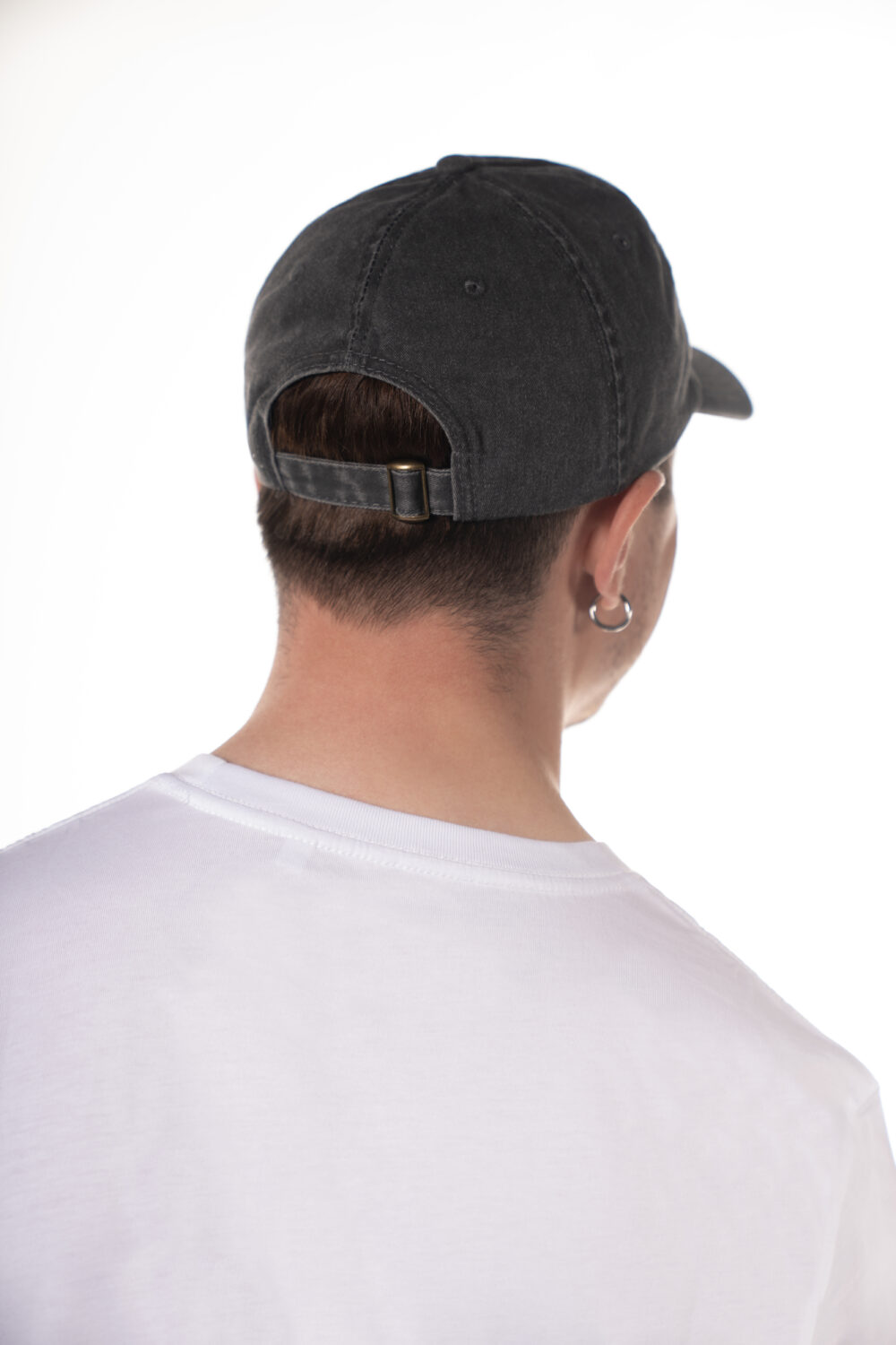 Vocalzone Vintage Cap reverse worn by a male model.