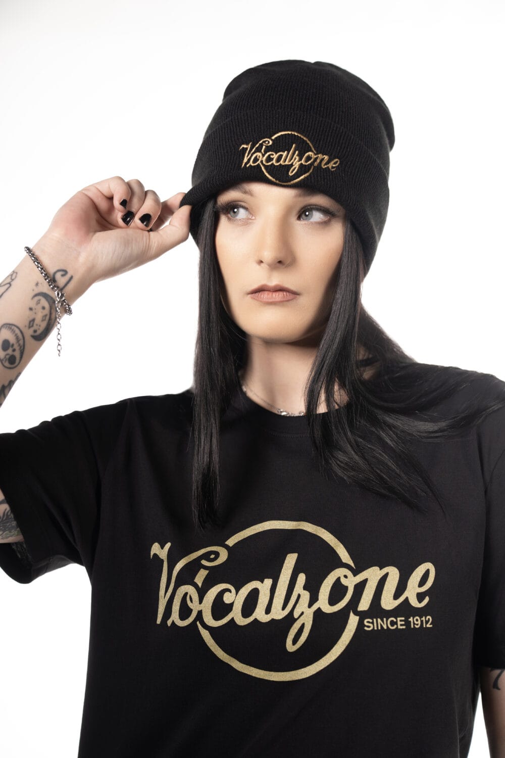 Vocalzone Classic Beanie worn by a female model.