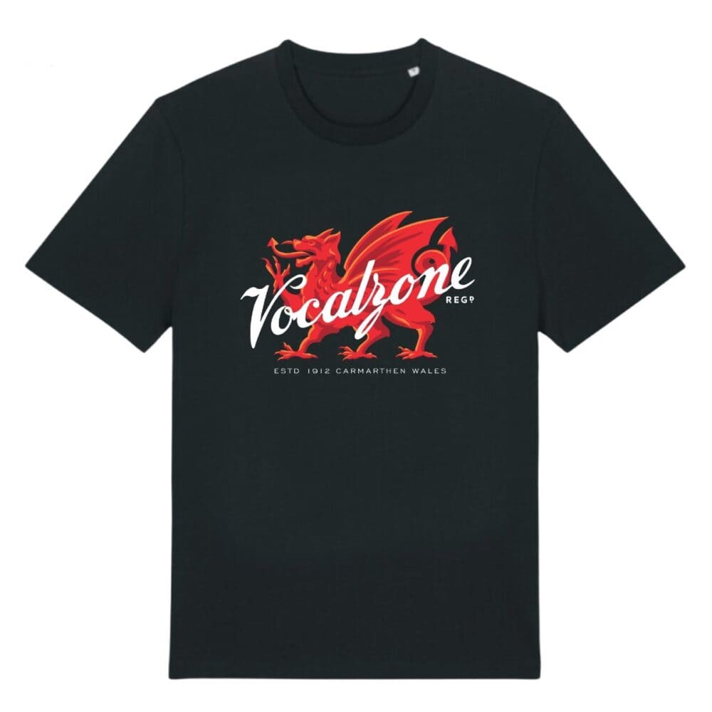 Vocalzone Welsh Heritage T-shirt - Black - Image 2