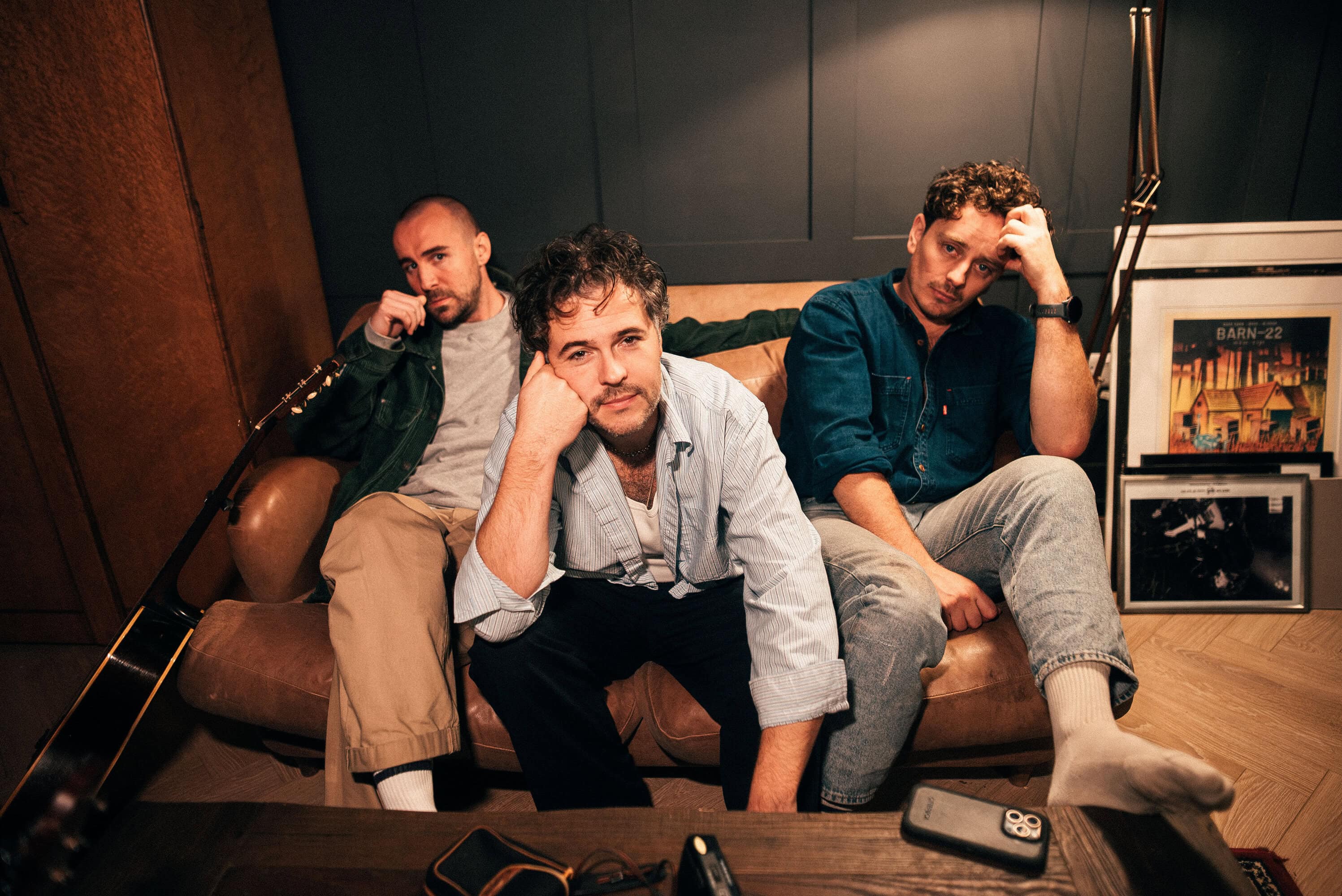 Amber Run with frontman Joe Keogh, bassist Tomas Sperring, and keyboardist Henry Wyeth.
