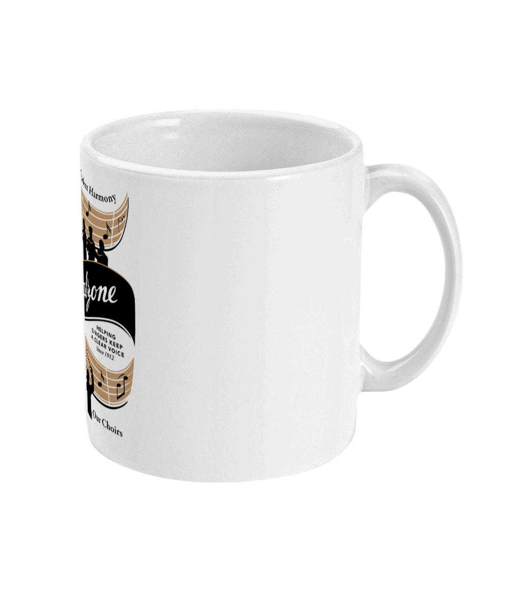 White 11oz Mug with Vocalzone Heritage Choir Logo (Right)