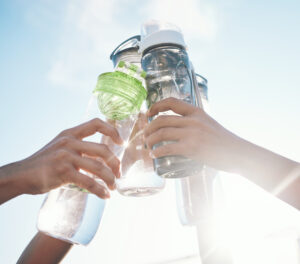 Bottles of water