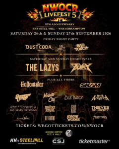 Rob Wylde's Band, Midnite City, on the tour poster of NWOCR Livefest.